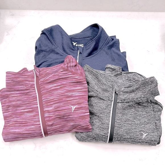 Old Navy Tops - 3 Old Navy Active go-dry 1/4 zip pullover Wmns size XXL semi-fitted